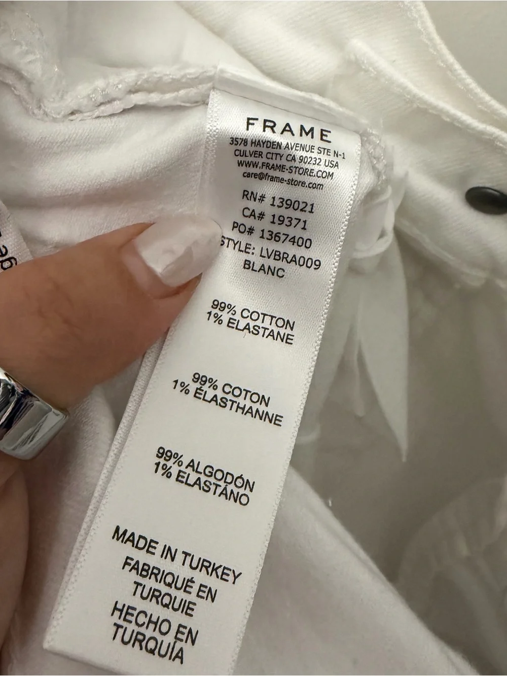 FRAME Le Vintage Bermuda Jean Shorts White